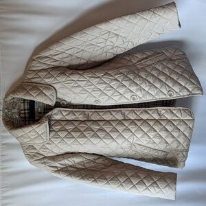 Tan Quilted Puffer Jacket with Classic Design